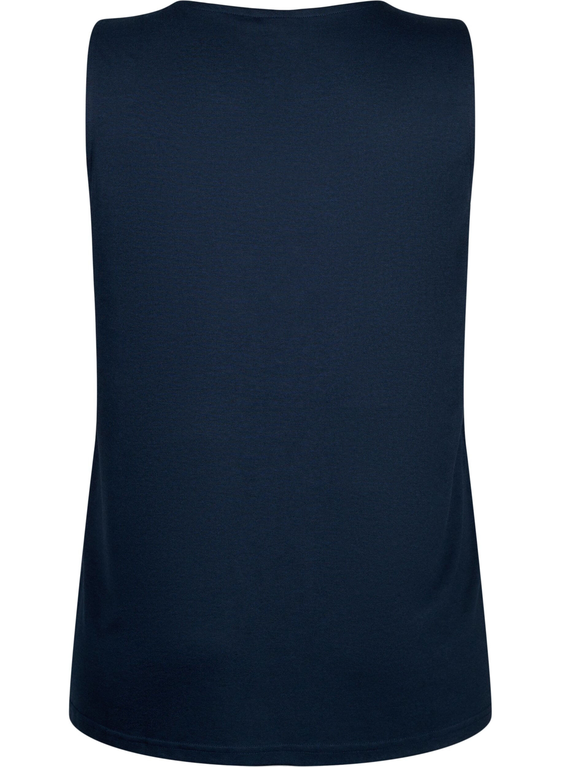 Zizzi Haut sans manches avec dentelle, Total Eclipse, Packshot image number 1