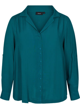 Viscose blouse met v-hals, Pacific, Packshot image number 0
