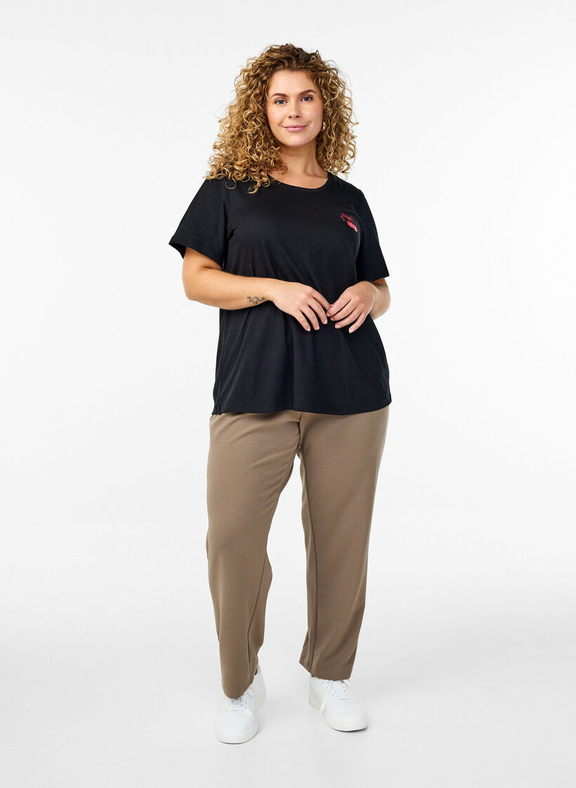 FLASH &ndash; T-shirt avec motif, Noir, Model image number 1