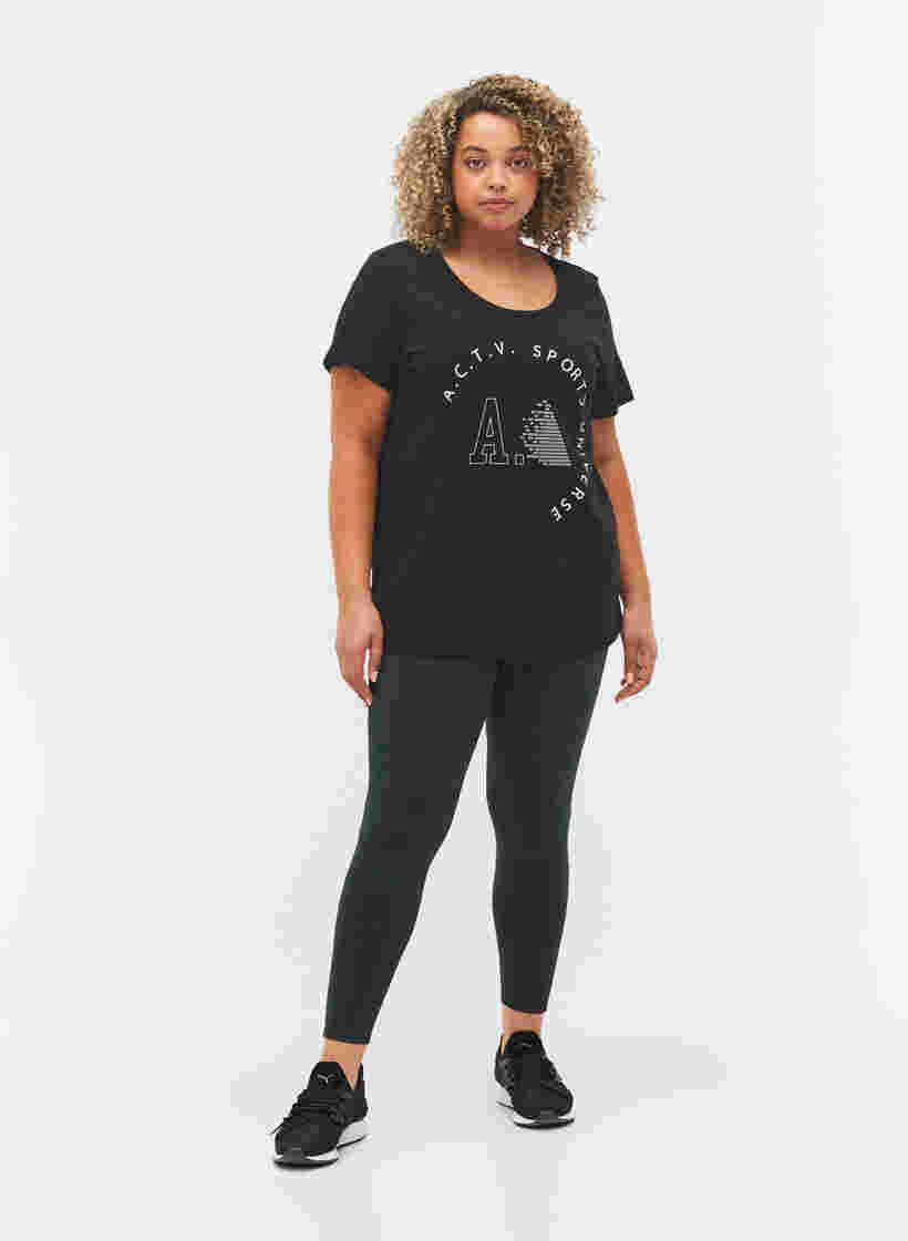 Trainingsshirt met print, Black A.C.T.V, Model image number 2