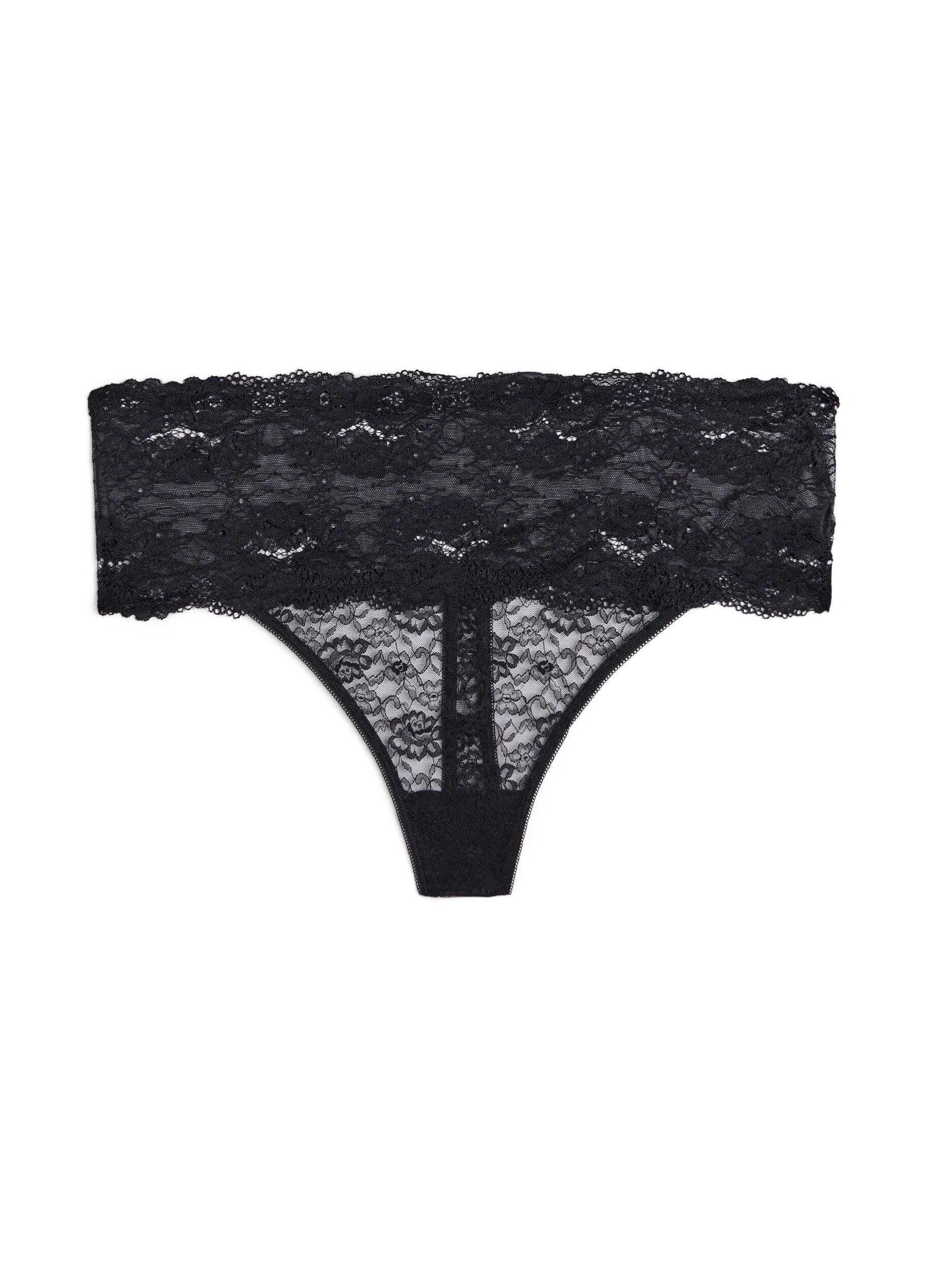 Zizzi2-pack g-string onderbroeken, Zwart, Packshot image number 2