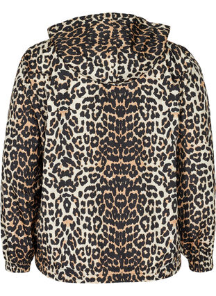  Veste de sport à imprimé léopard avec capuche, Leopard Print, Packshot image number 1