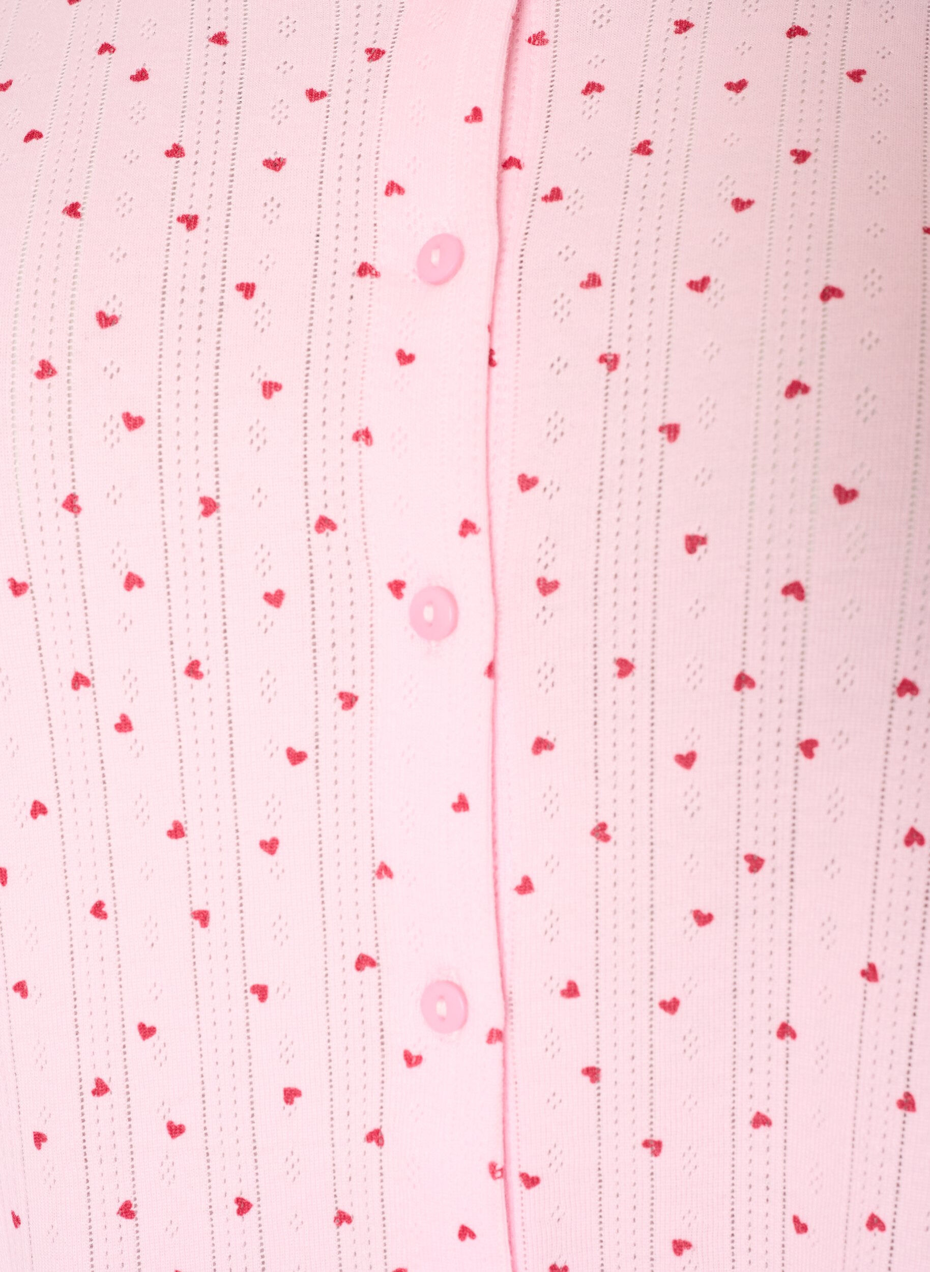 ZizziCardigan en coton biologique avec broderie ajour&eacute;e, Rose, Packshot image number 2