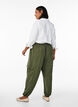 Pantalon harem avec poches cargo et taille élastiquée, Vert, Model image number 1