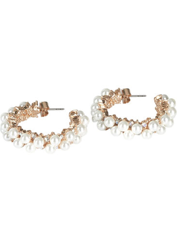 Boucles d'oreilles ornées de perles, Gold, Packshot image number 0