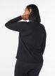 Sportblouse met lange mouwen, Zwart, Model image number 2
