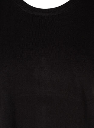 Gebreide vest met split, Black, Packshot image number 2