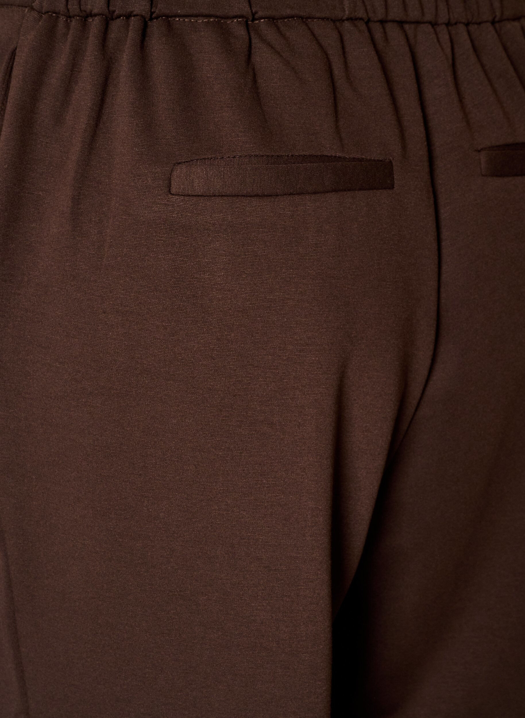 ZizziPantalon ample en jersey taille haute, Marron, Packshot image number 3