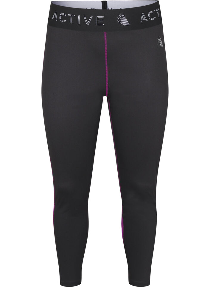 Baselayer broek met contrastdetails, Black w. Charisma, Packshot image number 0