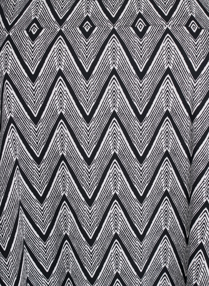 Robe en coton &agrave; manches courtes avec imprim&eacute;, Noir, Packshot image number 2