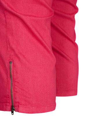Nauwsluitende 3/4 broek met rits, Pink, Packshot image number 3