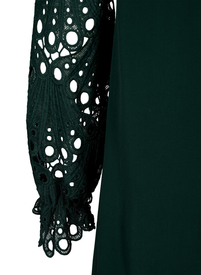 Robe en viscose avec manches en crochet, Scarab, Packshot image number 3