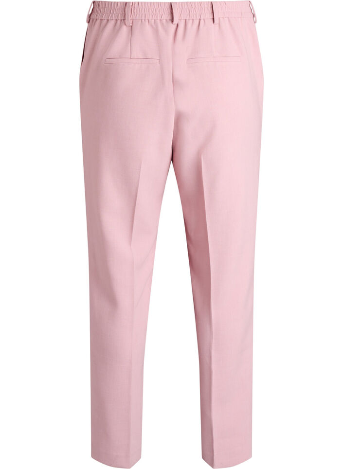 Op maat gemaakte broek met een hoge taille en straight-fit, Roze, Packshot