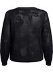 Cardigan en maille avec motif en treillis et cordons, Black, Packshot image number 1