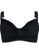 Bikini-bh met beugel en drapering, Zwart, Packshot image number 0