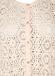 Cardigan met korte mouwen en haakwerk, Beige, Packshot image number 2