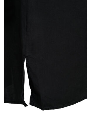 Chemise longue à manches 3/4 en lyocell (TENCEL™), Black, Packshot image number 3
