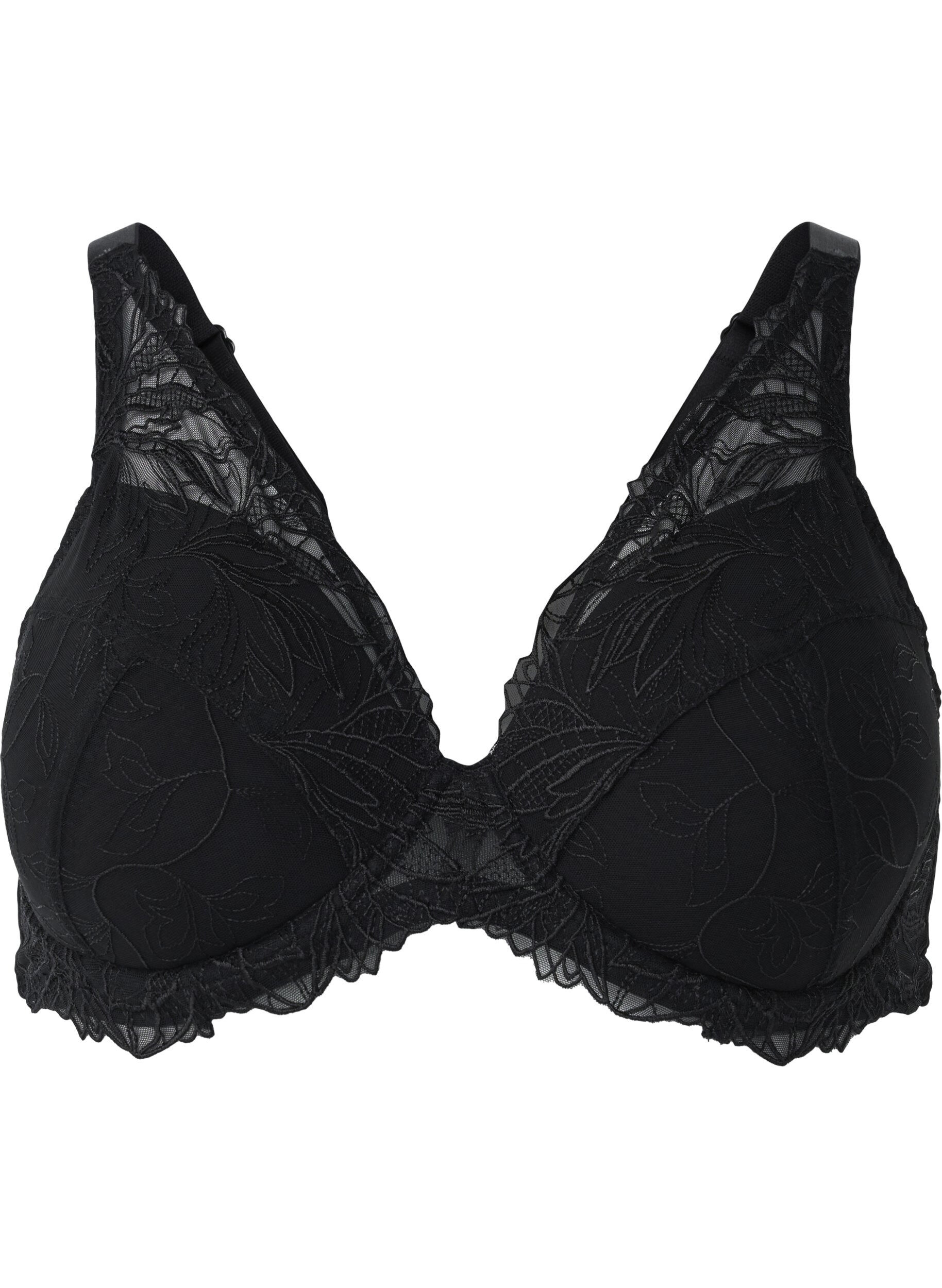 Soutien-gorge en dentelle rembourr&eacute; avec armature