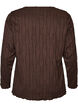 Jersey blouse met een golvende textuur, Bruin, Packshot image number 1