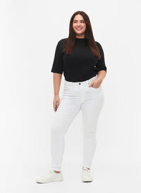 Super slim Amy jeans met hoge taille, White, Model
