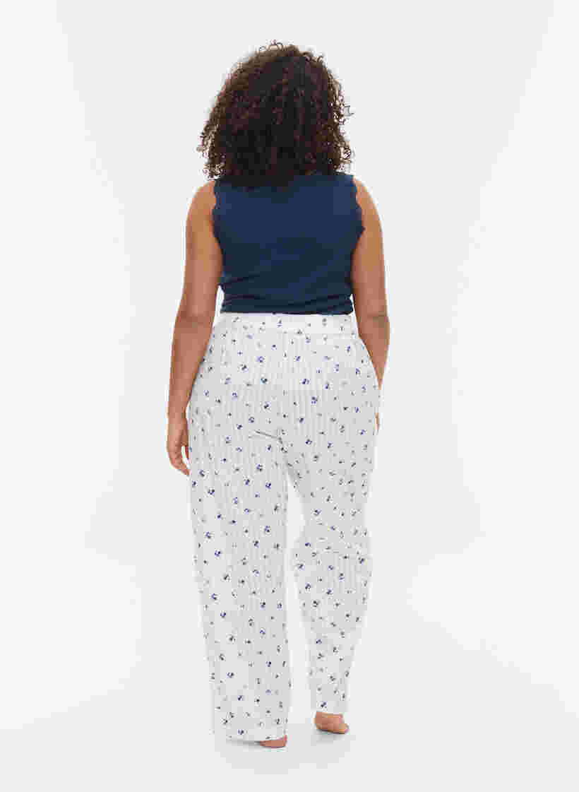Pantalon de nuit en coton à fleurs, Snow White AOP, Model image number 1