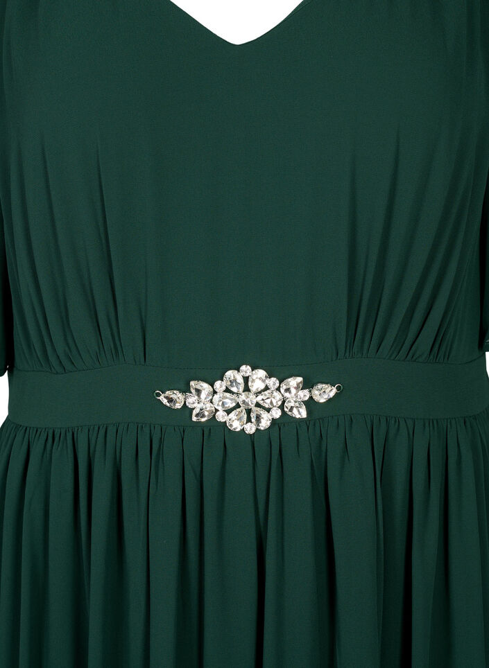 Robe longue drapée et à manches courtes, Scarab, Packshot image number 2