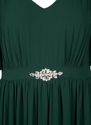 Maxi jurk met drapering en korte mouwen, Scarab, Packshot image number 2