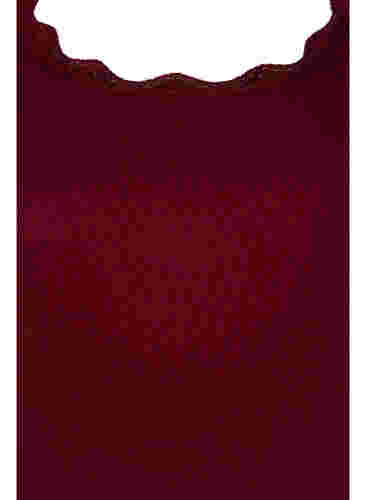 Chemise de nuit à manches courtes avec bordures en dentelle, Cabernet, Packshot image number 2