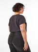 T-shirt en coton avec imprim&eacute; dor&eacute;, Gris anthracite, Model image number 2
