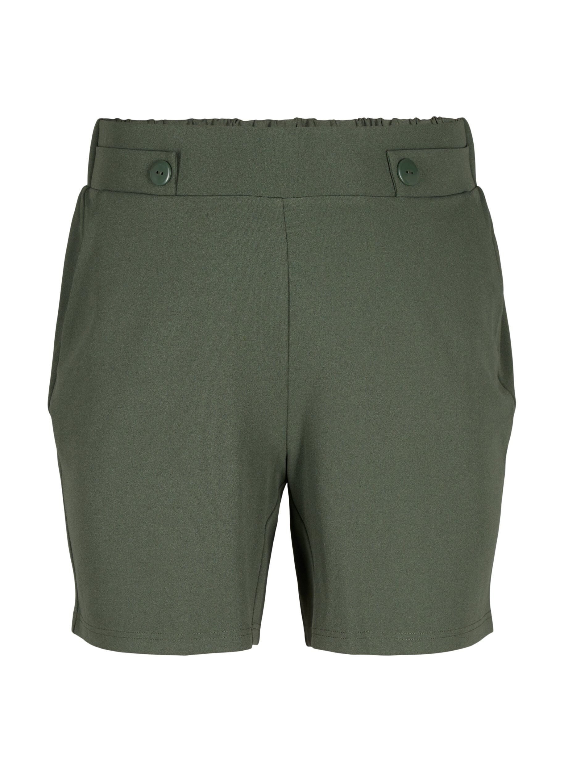 ZizziKorte broek met zakken en losse pasvorm, Groen, Packshot image number 0