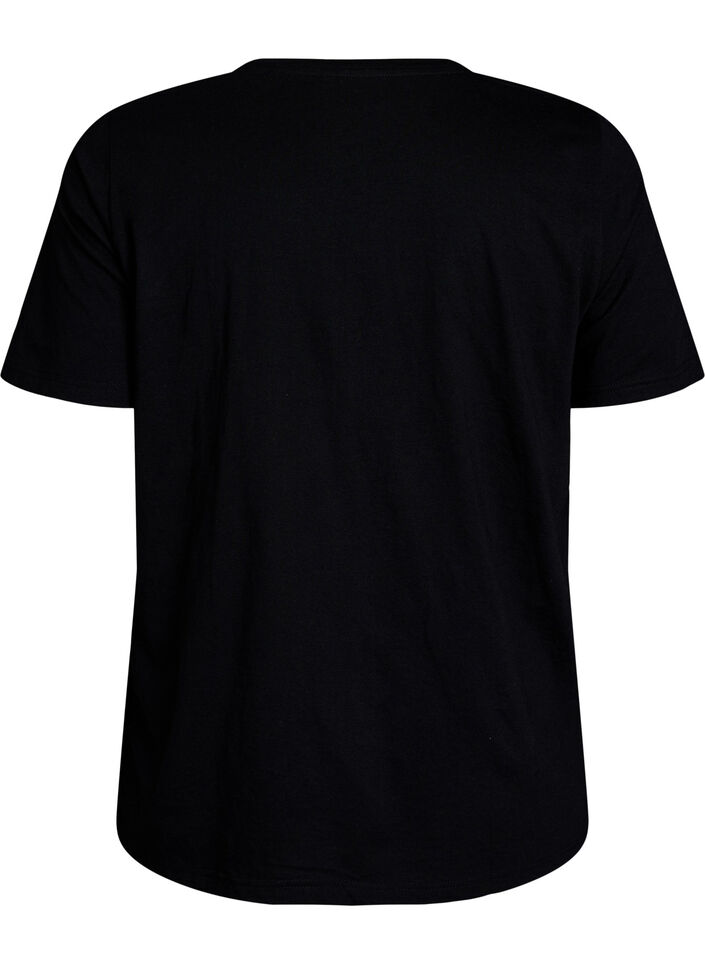 T-shirt imprim&eacute;, Noir, Packshot image number 1