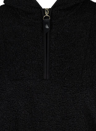 Anorak Teddy avec capuche et poches, Black, Packshot image number 2