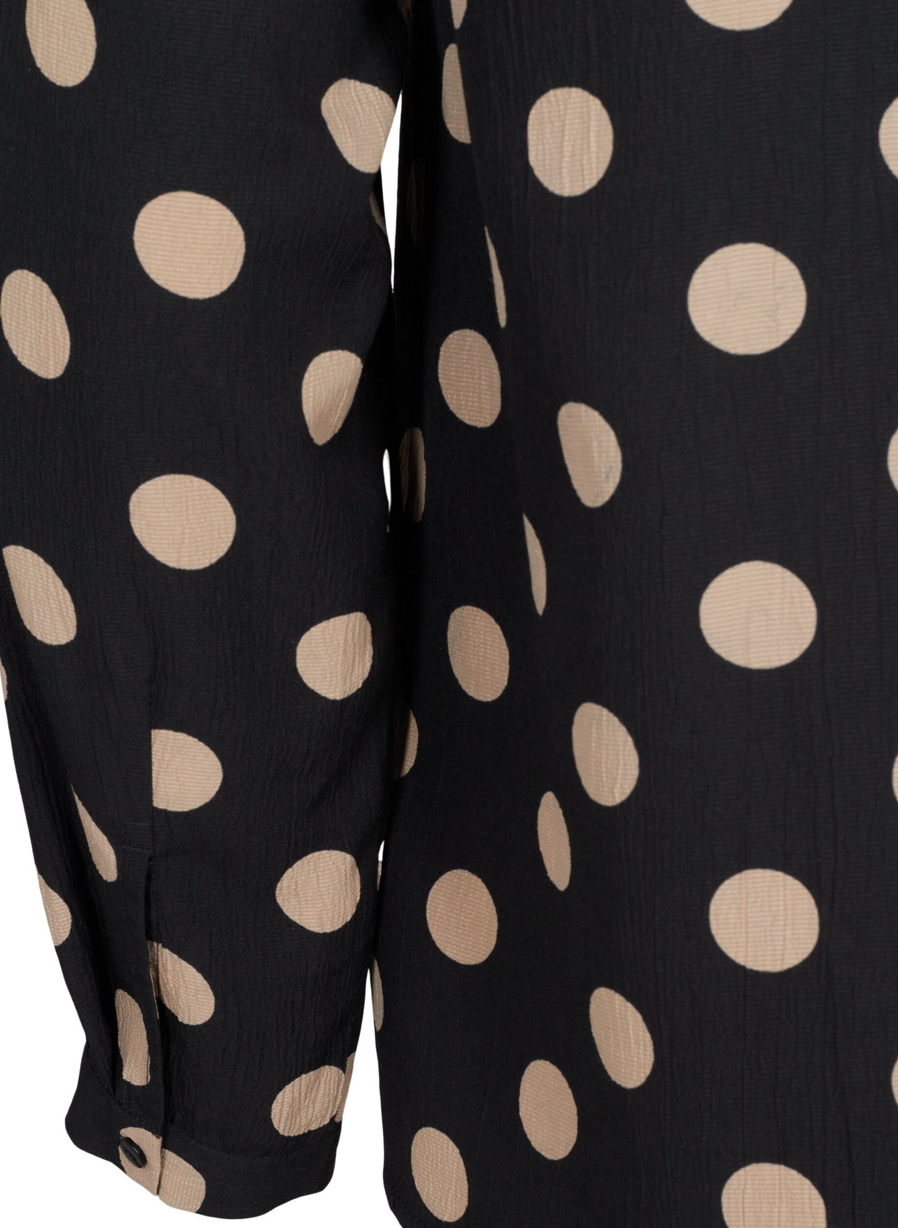 ZizziFLASH - Blouse met lange mouwen en print, Black Brown Dot, Packshot image number 3