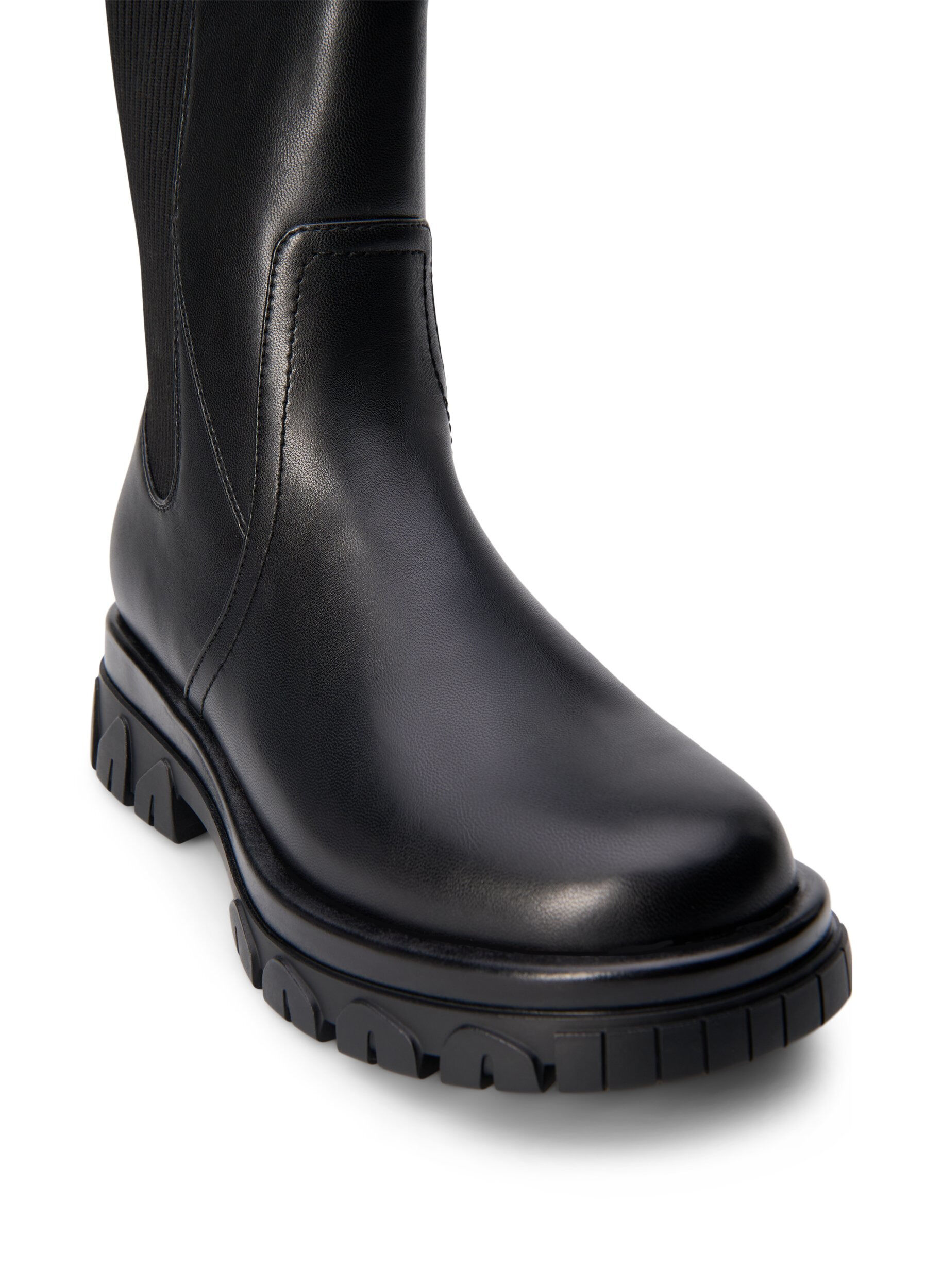 Zizzi Large - Bottes courtes avec &eacute;lastique, Noir, Packshot image number 3