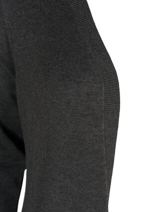 Long cardigan tricoté dans un mélange de viscose, Dark Grey Melange, Packshot image number 2