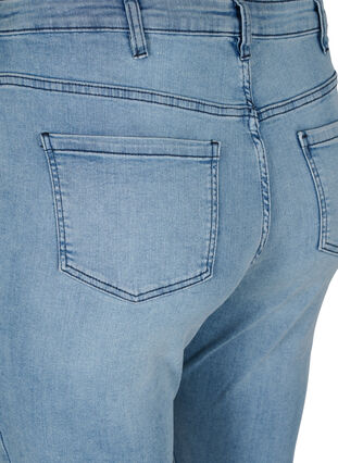 Short long en jean de coton, Blue denim, Packshot image number 3