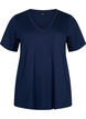 Basic t-shirt met korte mouwen en v-hals, Blauw, Packshot image number 0