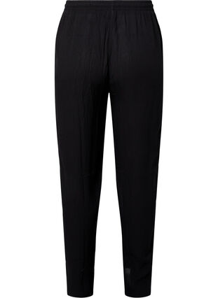 Pantalon en viscose avec cordon de serrage, Black, Packshot image number 1