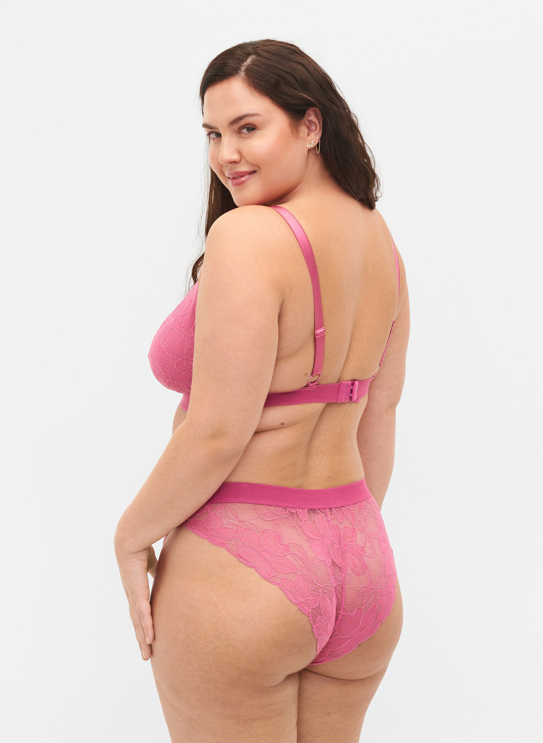 Zizzi Support the breasts - Culotte en dentelle Tai, Rose Ass., Model image number 1