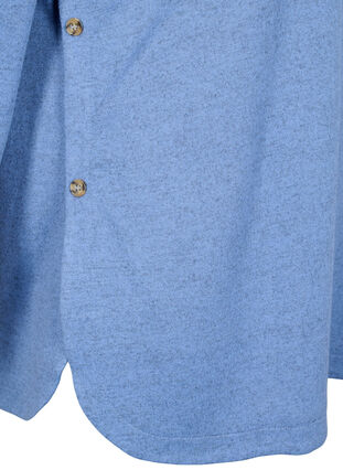 Gemêleerde blouse met knopen, Colony Blue Melange, Packshot image number 3