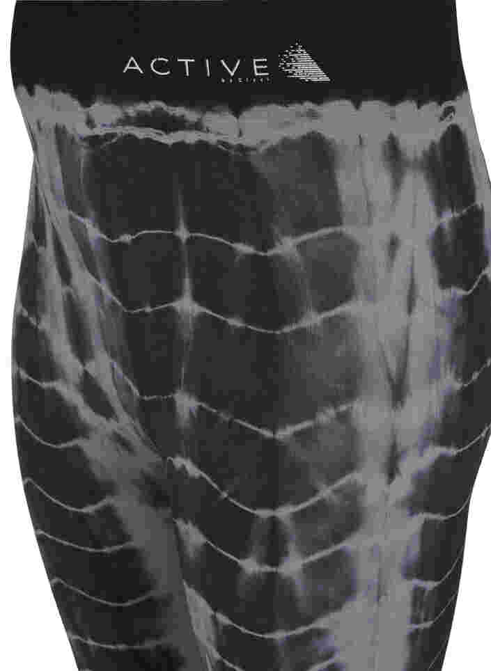 Collants d'entraînement sans coutures avec imprimé tie-dye, Black Tie Dye, Packshot image number 2