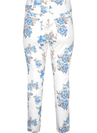Superslanke Amy jeans met bloemenprint, White B.AOP, Packshot image number 1