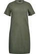Knie-jurk van ribgebreide jersey in T-shirt stijl, Groen, Packshot image number 0