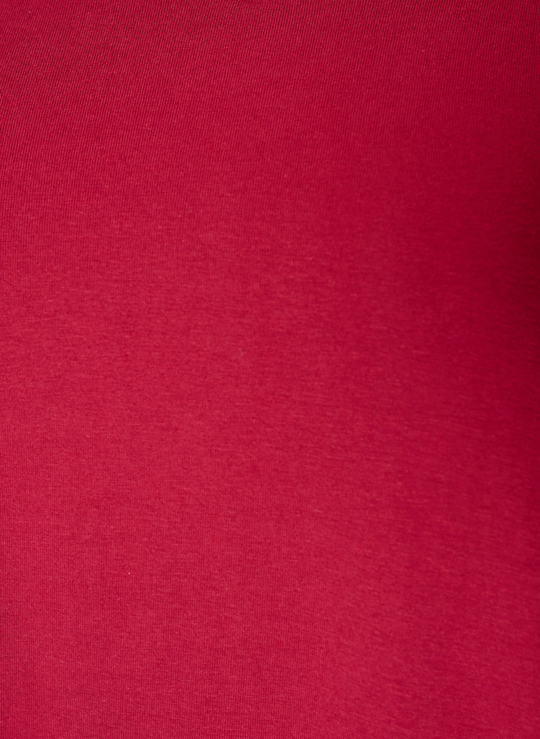 ZizziT-shirt en coton uni basique, Bordeaux, Packshot image number 2