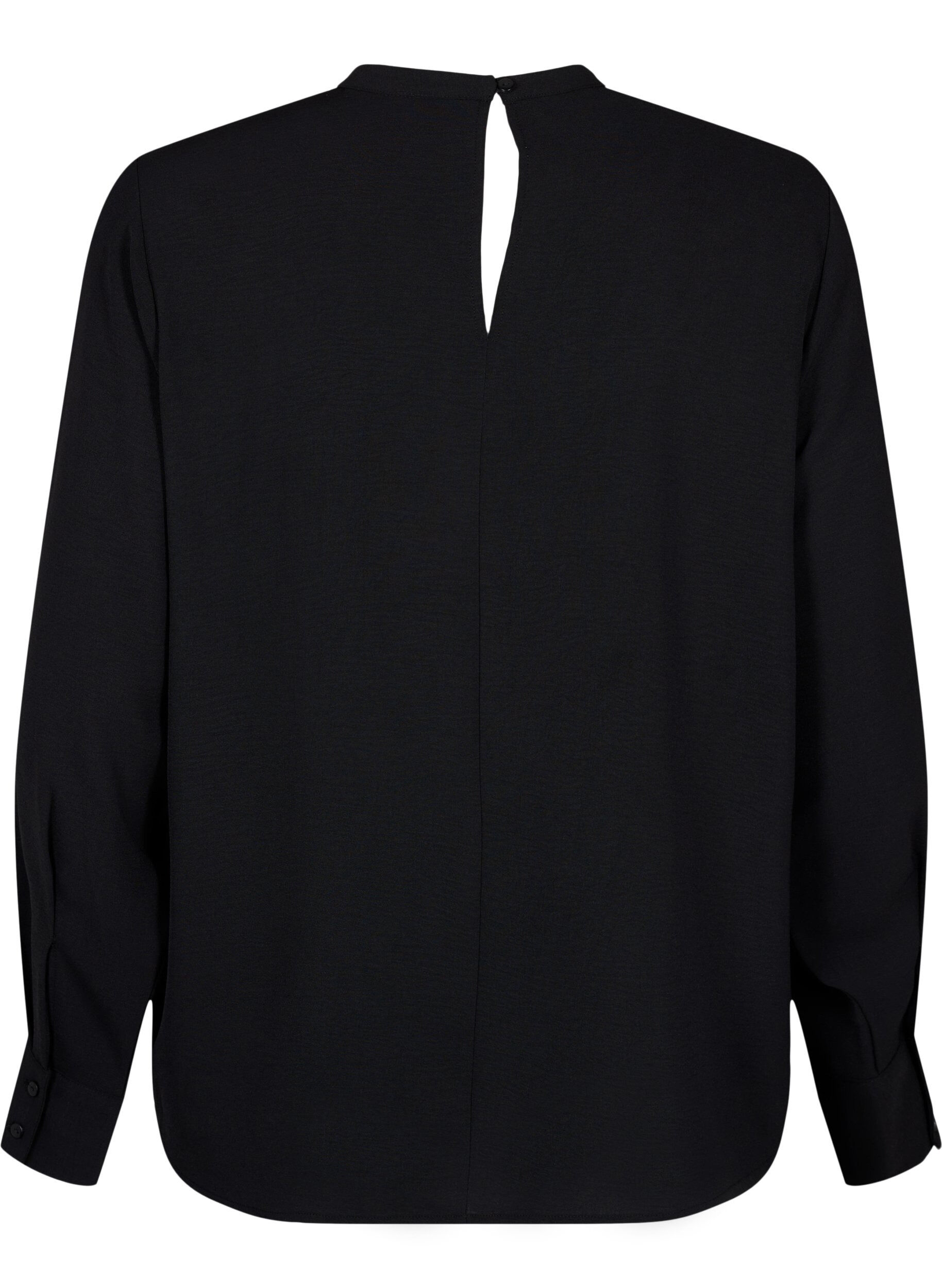 ZizziBlouse met kanten detail, Black, Packshot image number 1