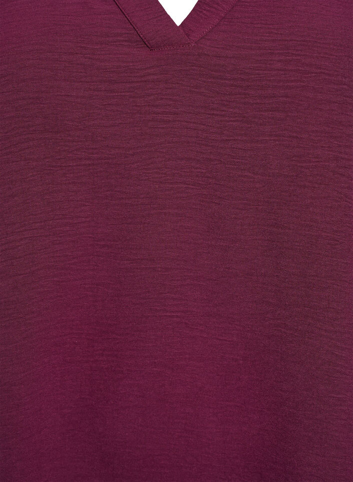 FLASH - Blouse met 3/4 mouwen, Donker Bordeaux, Packshot image number 2