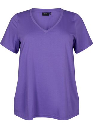 T-shirt à manches courtes avec col en V, Ultra Violet, Packshot image number 0