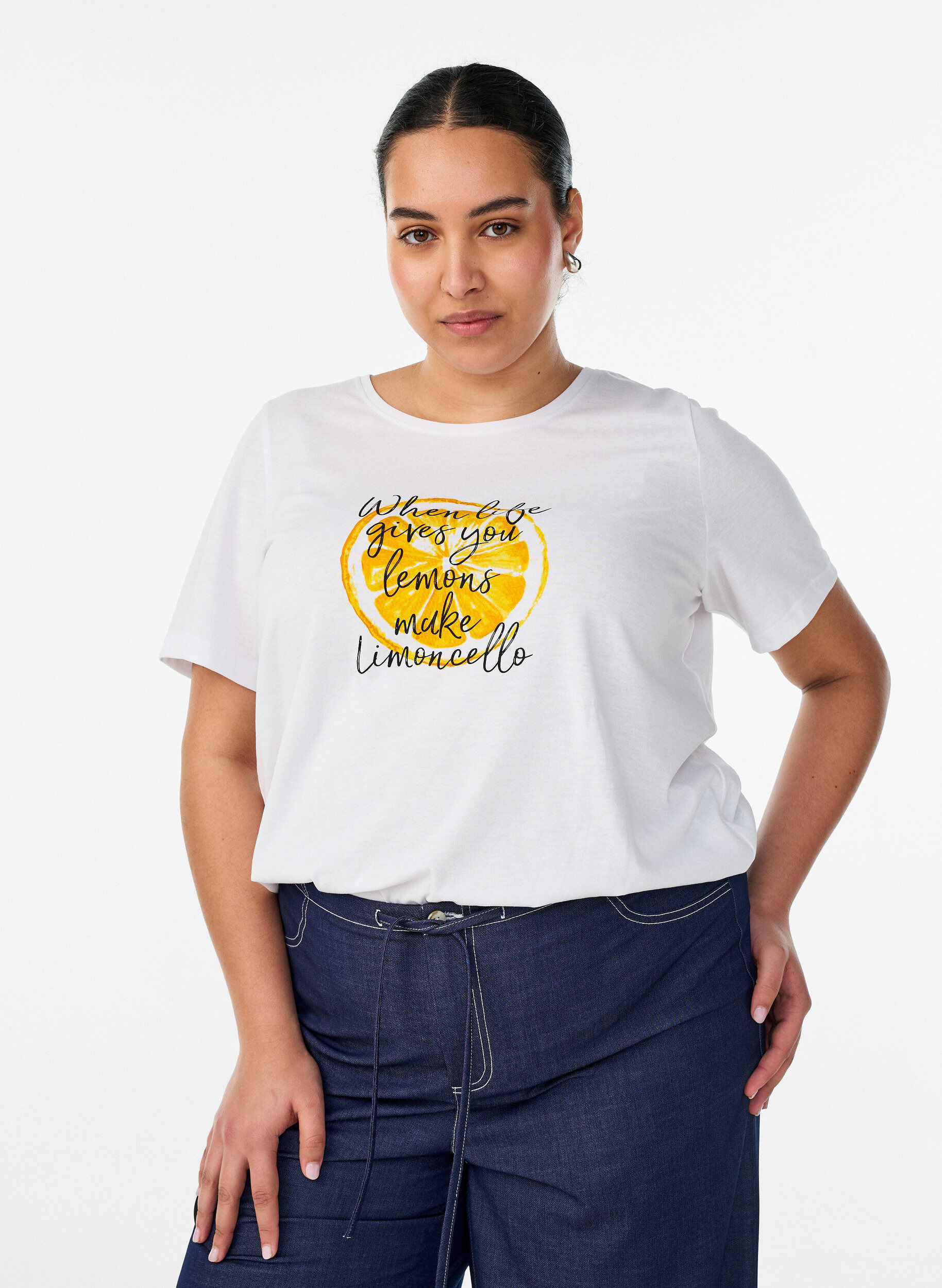 ZizziT-shirt met motief, Wit, Model image number 0