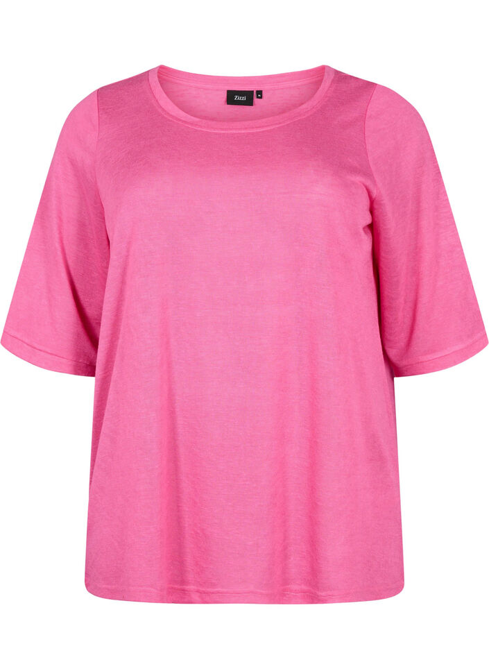 Blouse à manches 3/4, Shocking Pink, Packshot image number 0