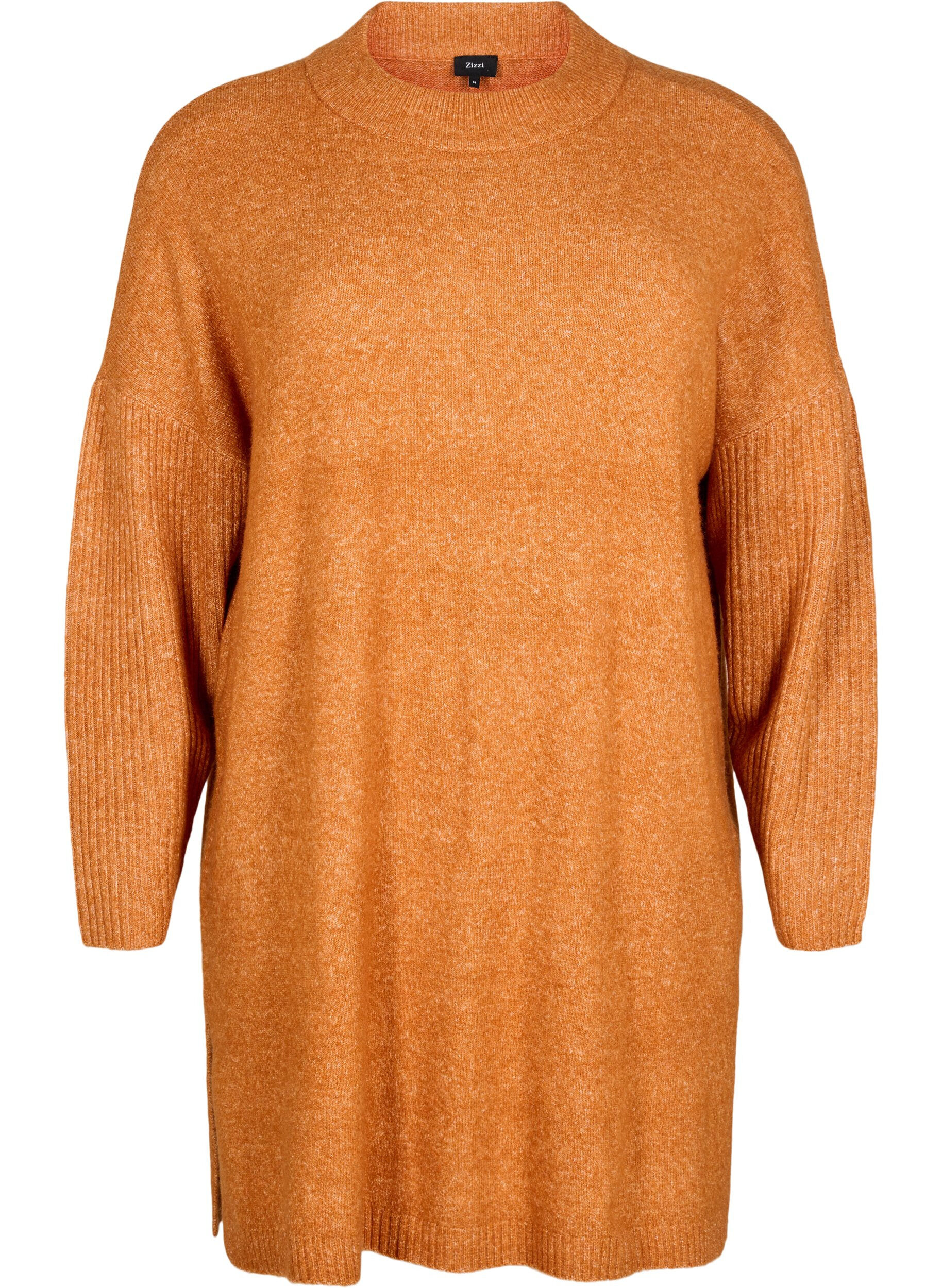 ZizziLange gebreide blouse met lange mouwen, Autumnal Mel., Packshot image number 0